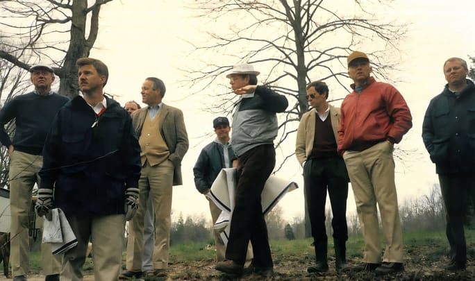 Tom Fazio, Bronson Ingram, Toby Wilt, David Wiley, & Chip Christianson mapping out what would become the Lower Course